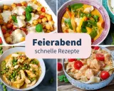 Vier leckere Gerichte, perfekt zum Kochen heute Abend. Schnelle Rezepte für den Feierabend.