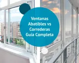 Ventanas abatibles vs correderas: una guía completa. La imagen muestra un balcón con ventanas correderas y una ventana practicable.