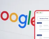 Logo Google i okno wyszukiwania z polem "Szukana fraza" oraz wynikami. To idealne miejsce na wymianę linków.