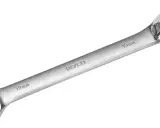 Llave combinada carraca de 19 mm, con extremo abierto y cabeza de carraca giratoria.