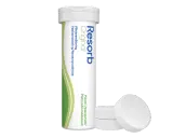 Resorb Original brustabletter. För att veta hur många resorb man kan ta per dag, läs bipacksedeln.