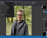 Program do edycji JPG, gdzie można poprawić jasność i kontrast zdjęcia portretowego.
