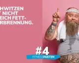 Ein Mann mit Bart und Turban zeigt auf den Finger. Er schwitzt, aber das bedeutet nicht, dass er Kalorien verbrennt. #Fitnessfakten