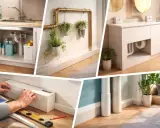 Des solutions astucieuses pour cacher des tuyaux disgracieux sous un évier, derrière un meuble de salle de bain, ou le long d'un mur avec des plantes.