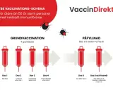 Schema för TBE-vaccination, inklusive grundvaccination och påfyllnad. Viktigt att fylla på grundskydd vaccin för att bibehålla immunitet.
