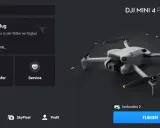 DJI Mini 4 Pro mit der dji fly app android. Vor dem Flug: Lokalisiere Fly Spots, QuickTransfer, Service. Fliegen.