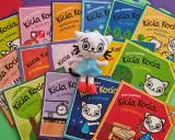 Kicia Kocia i jej przygody w książkach: na basenie, u dentysty, w przedszkolu, na rowerze, w pociągu, w kosmosie i wiele innych.