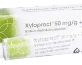 Xyloproct rektalsalva, ett effektivt medicin mot hemorrojder och irritationer. Förpackning och tub syns tydligt.