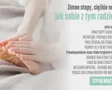 Dłonie masujące stopy, wskazówki jak poprawić krążenie w nogach: ogranicz sól, spaceruj, masuj nogi.