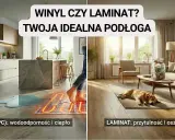 Winylowa podłoga w kuchni, gdzie wylana woda nie stanowi problemu, kontra laminowana w salonie, gdzie pies odpoczywa. Wybierz między panele laminowane czy winylowe.
