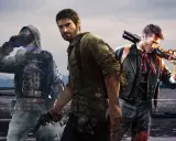Trzech bohaterów w postapokaliptycznym świecie, przypominających gry podobne do The Last of Us. Jeden w masce gazowej, drugi z plecakiem, trzeci z karabinem.