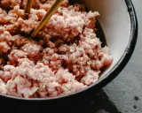 Carne picada lista para preparar deliciosas recetas.