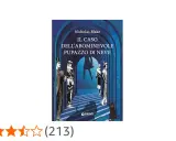 Copertina del libro "Il caso dell'abominevole pupazzo di neve" di Nicholas Blake, con figure stilizzate e un gatto nero.