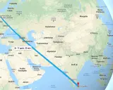 Trasa lotu z Polski do Sri Lanki, pokazująca ciekawe miejsca do zobaczenia po drodze.