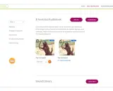 Dostępne audiobooki po angielsku z tekstem, w tym "The Cat Bandit". Możliwość wyboru pełnego tekstu.