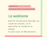 Texte "Le wokisme" avec une définition et le hashtag #MÉKESKECÉ.