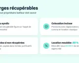 Informations sur les charges récupérables : relevé du syndic, colocation, déductibilité et location meublée.