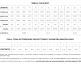 Tabella taglie body: taglia 2c reggiseno a cosa corrisponde? Trova le misure per girosottoseno, girovita, fianchi e altezza.