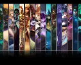 Postacie z 2011 lol, w tym Lux, Morgana i inne bohaterki z League of Legends, prezentują swoje unikalne style.