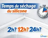 Temps de séchage du silicone : 2h, 12h ou 24h ? Un chronomètre indique le temps nécessaire pour que le joint silicone sèche.