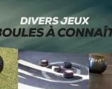 Différents jeux de boules : boules de lawn bowls, boules de pétanque et boules de jeu de quilles.