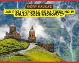 Góry Kaukaz: przygotowanie na trekking w Gruzji i gdzie wędrować. Widok na cerkiew Gergeti Trinity na tle gór.