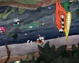 Cuphead i Mugman uciekają przed gigantyczną marchewką w jednej z najlepszych gier indie.
