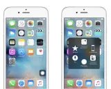 Wyłączanie AssistiveTouch na iPhonie. Na ekranie telefonu widać menu podręczne z opcjami, jak wyłączyć tę funkcję.