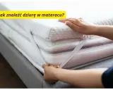 Ręce poprawiające ochraniacz na materac, by sprawdzić, jak znaleźć dziurę w materacu.