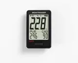 Elektroniczny licznik rowerowy Bontrager Elite z wyświetlaczem prędkości 22.8 MPH, mocy 29.6 i kadencji 90. Obsługuje ANT+.