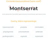 Montserrat – czcionka do wycinania, bezszeryfowa, geometryczna, prosta i czytelna.
