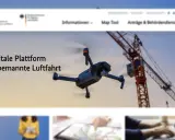 Drohne über Baustelle, digitale Plattform für Drohnen-Maps.