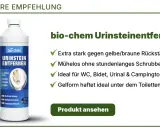 bio-chem Urinsteinentferner: kraftvoll gegen gelbe Rückstände, ideal für die Toilette. Entfernt Urinstein unter Wasser mühelos.