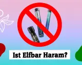 Verbotsschild über E-Zigaretten. Die Frage "Ist Elfbar Haram?" wirft auf, darf man im Islam rauchen? Daumen runter und hoch.