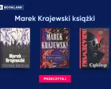 Okładki książek Marka Krajewskiego: "Festung Breslau", "Głos z piekła", "Cyklop". Kolejność czytania tych kryminałów może być dowolna.