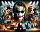 Hyllning till Heath Ledger och hans ikoniska filmer. Joker dominerar, omgiven av scener och porträtt från hans karriär.