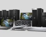 Różnorodne rodzaje obudów komputerowych Dell: laptopy, stacje robocze i serwery.