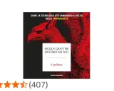 Copertina del libro "Il grifone" di Nicola Gratteri e Antonio Nicaso, con un'illustrazione rossa di un grifone.