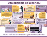 Plakat o szkodliwości alkoholu. Dowiedz się, czym jest alkohol, dlaczego ludzie po niego sięgają i jak wpływa na ciało i umysł.