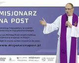Ksiądz w fioletowej stuły zachęca do modlitwy za misjonarzy. Krótka modlitwa za misjonarzy na Wielki Post.