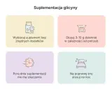 Glicyna co to? Wybieraj suplement bez dodatków, stosuj 3-10g dziennie. Na poprawę snu przyjmuj na noc. Pora dnia nie ma znaczenia.
