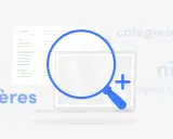 Loupe sur un écran d'ordinateur, explorant des critères. Une recherche réussie procure un synonyme de satisfaction.