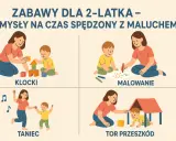 Zabawy dla 20 miesięcznego dziecka: budowanie z klocków, malowanie, taniec i tor przeszkód.