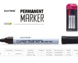 KAYWIN Permanent Marker Set. Ideal für dauerhafte Markierungen, die sich leicht entfernen lassen. Enthält drei Stifte in Rot, Blau und Schwarz.