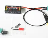 Jeti Duplex REX12 Empfänger mit Kabeln und Zubehör.