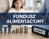 Rodzina i rosnące stosy monet symbolizują, jak działa fundusz alimentacyjny, wspierając dzieci.