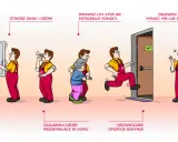 Instrukcja postępowania w przypadku wycieku gazu: otwórz okna, zaalarmuj domowników, sprawdź, czy ktoś nie potrzebuje pomocy, zadzwoń pod 112 i niezwłocznie opuść budynek.