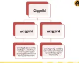 Diagram porównujący wciągniki i wciągarki. Wciągniki mają zwartą budowę, a wciągarki ramę.