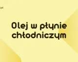 Logo JakiOlej.pl i napis "Olej w płynie chłodniczym" na żółtym tle.