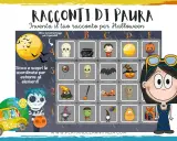 Un gioco per creare il racconto del brivido scuola primaria con personaggi di Halloween.